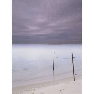  Metal Fence Poles on Beach, Nantucket, MA Photographic 