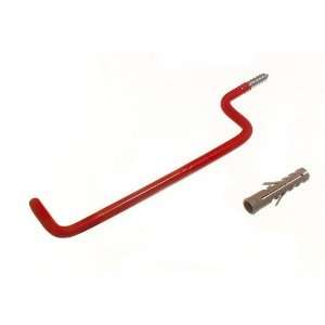  RED WALL HOOK LADDER TOOL STORAGE HANGER WITH RAWL PLUG 