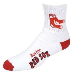   Boston Red Sox White Mens 10 13 Tall Ankle Socks