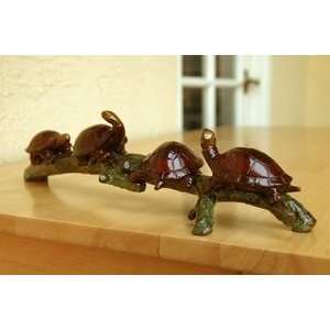 Bronze Turtle Trek Table Centerpiece Statue  Kitchen 