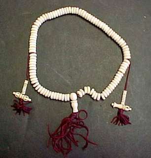 Tibetan Buddhist Prayer Bead Mala 108 Bead White Bone  