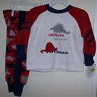   DINOSAUR PJS ORIG $20 WINTER FLEECE PAJAMAS SWEAT SUIT 12M BOYS