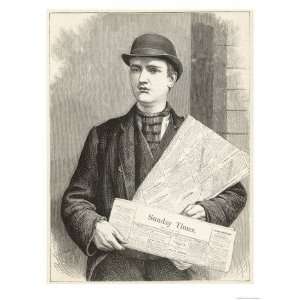  Newsboy Selling the Sunday Times Giclee Poster Print 