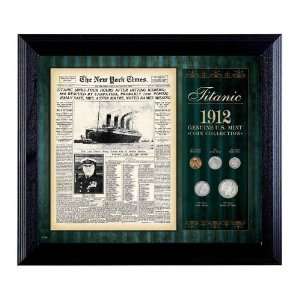   Titanic 1912 U.S. Mint Coin Collection Framed   5 Coins Everything