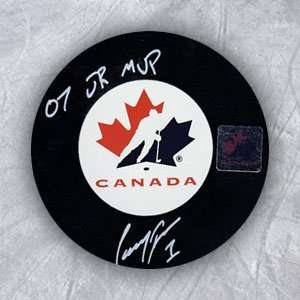   Autographed Hockey Puck   Team Canada 07 Jr MVP