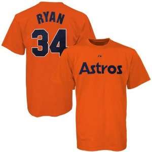 Nolan Ryan Astros Orange MLB Player T Shirt  Sports 