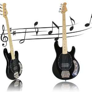  MSB B1 4 String Electric Bass Guitar Black Musical 