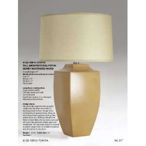  Tall Square Gourd Table Lamp and Shade