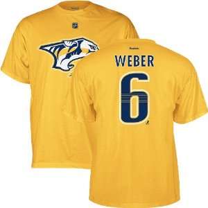  Nashville Predators Shea Weber Gold Player T Shirt Sports 
