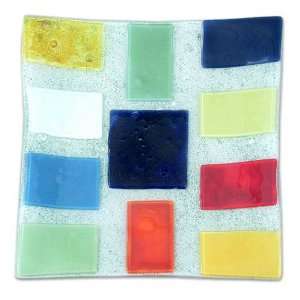 Art glass centerpiece, Homage to Mondrian  Kitchen 