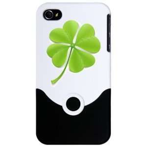   or 4S Slider Case White Beautiful Clover Shamrock 