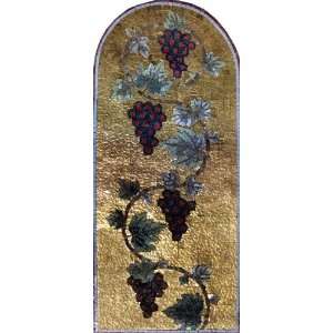  14x41 Floral Mosaic Grape Vine Art Tile Wall Decor 
